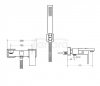 BESCO - Bateria wannowa ścienna VARIUM/MODERN CZARNY MATT BW-MVS-CZ